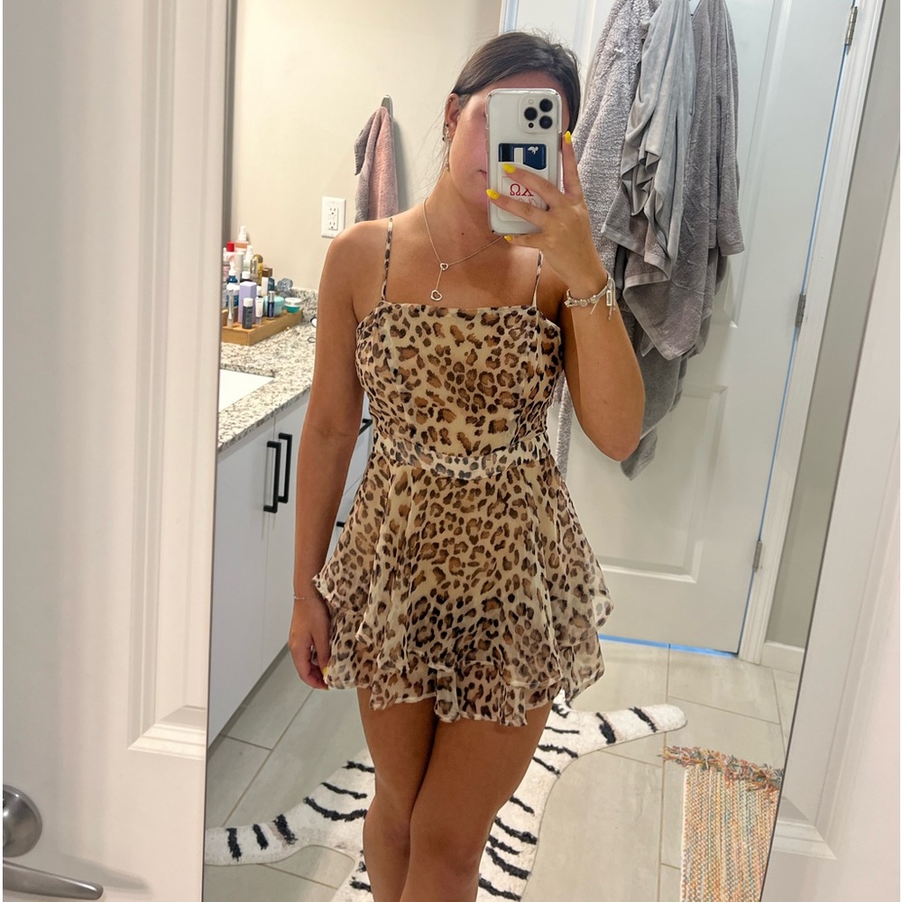 Cheetah Print Romper